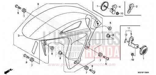 PARAFANGO ANTERIORE CBR1000RRE di 2014